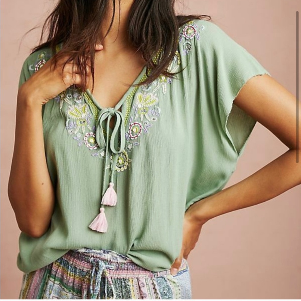 Beautiful XS floreat Anthropologie top